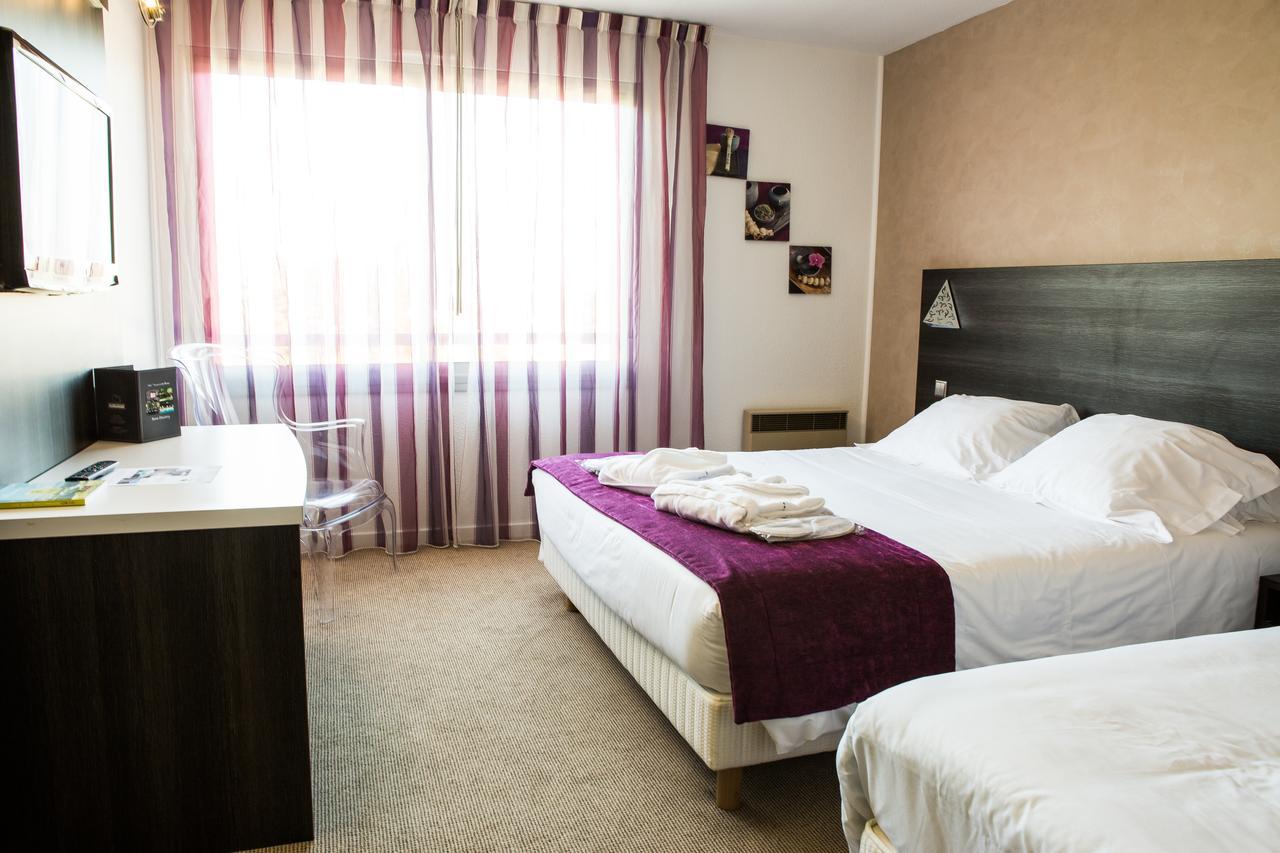 Logis Hotel Restaurant Spa Les Oliviers Лорьоль-сюр-Дром Номер фото